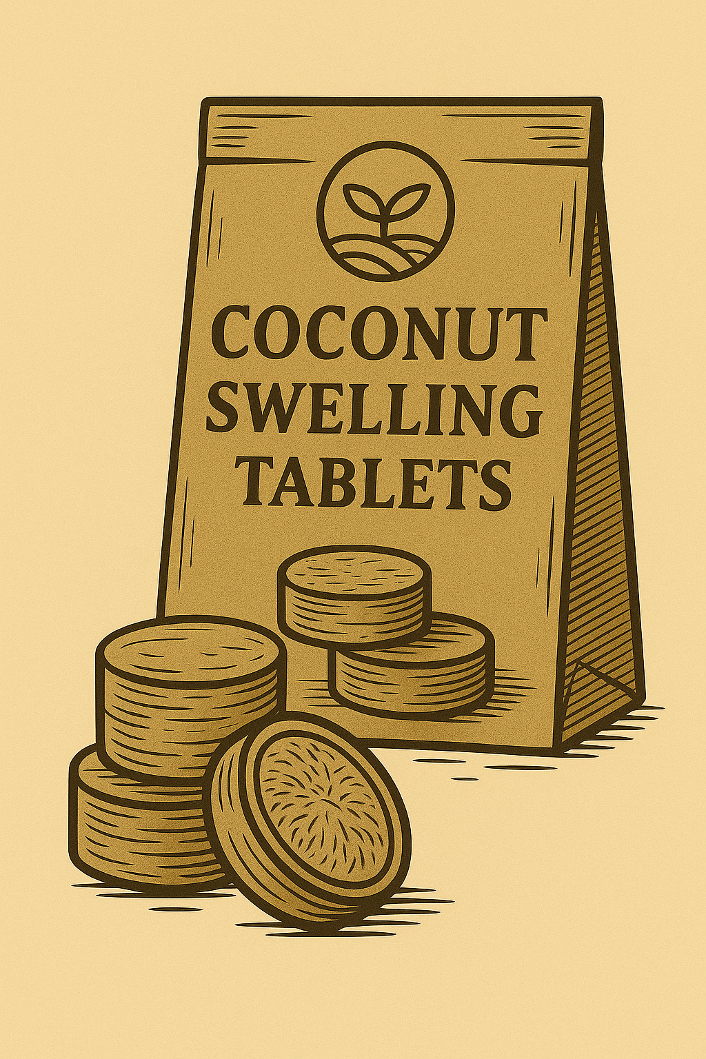 Kokos Quelltabletten